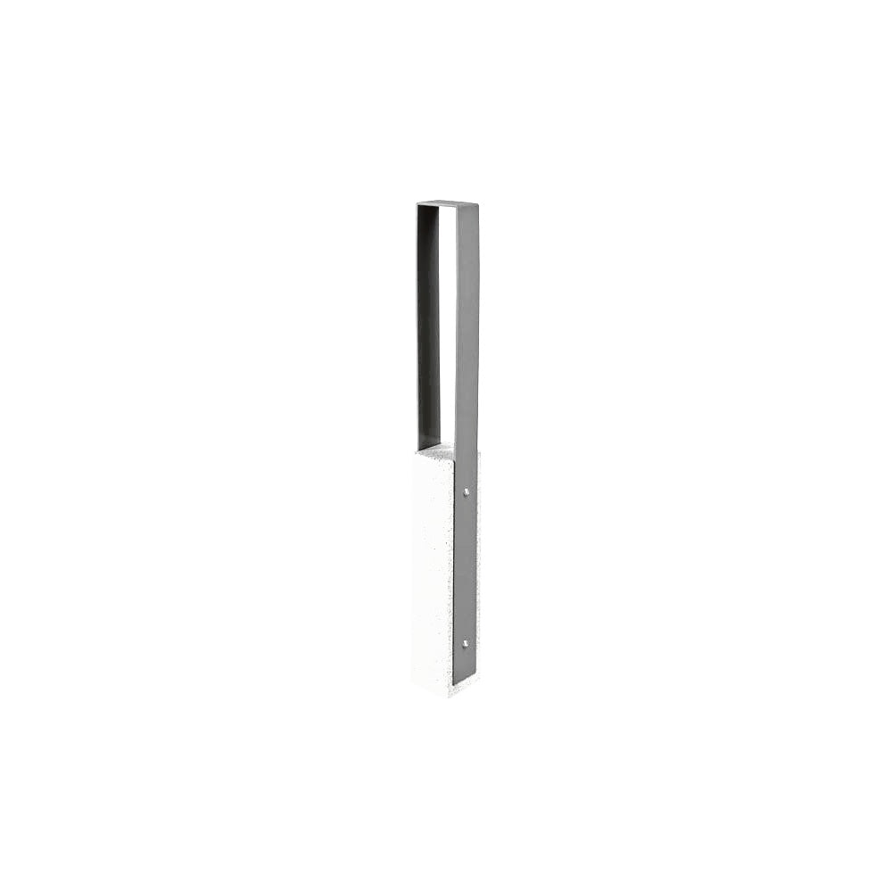 DF6530 Collaboration Vault Bike Bollard - Medium/Square — Metal Powder Coat — 9 White — digitally rendered color preview