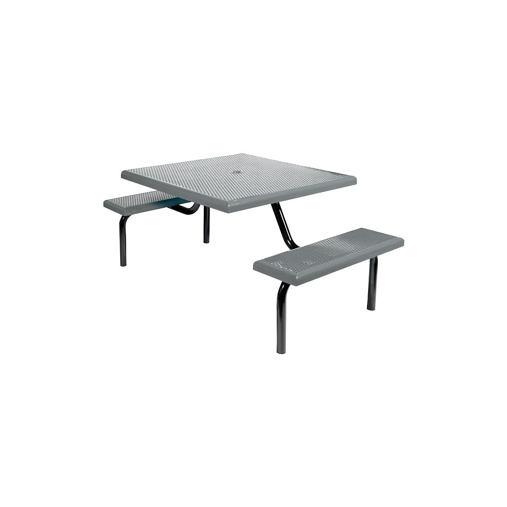 MF1022 Square Modular 2-Bench ADA Table — Metal Powder Coat — 72 Aluminum — digitally rendered color preview