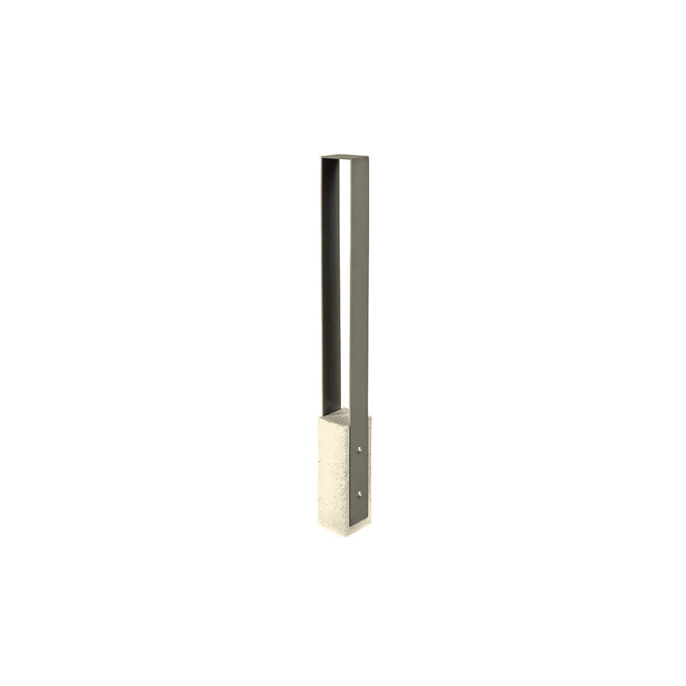 DF6525 Collaboration Vault Bike Bollard - Short/Square — Acid Wash — A20 White — digitally rendered color preview