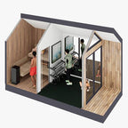 Sweaty Yeti Sauna Fit 4-6 Person Outdoor Sauna & Fitness Cabin 8 x 17 ft - official Sweaty Yeti source image