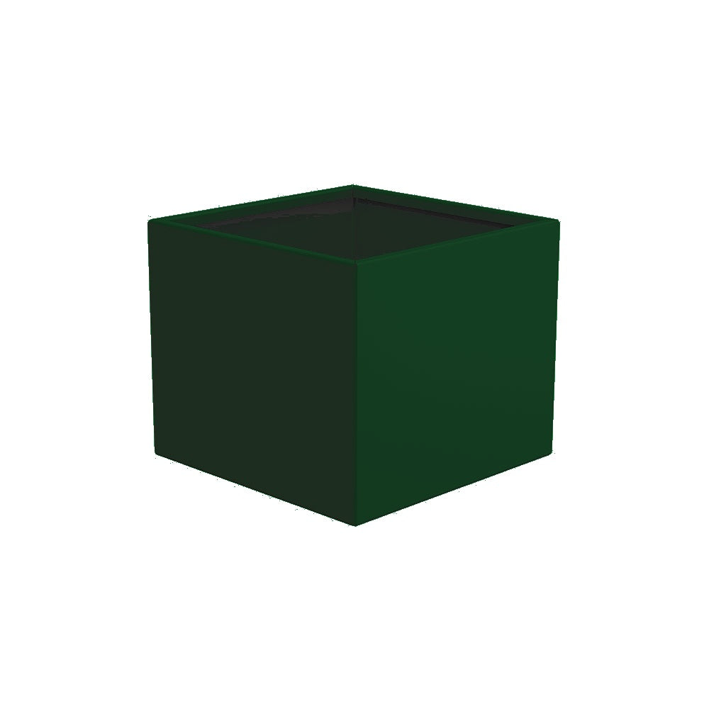 WS506 Aluminum Square Planter — Metal Powder Coat — 69 Emerald — digitally rendered color preview