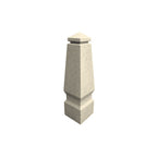 TF6038 Little Canada Concrete Bollard — Acid Wash — A20 White — digitally rendered color preview
