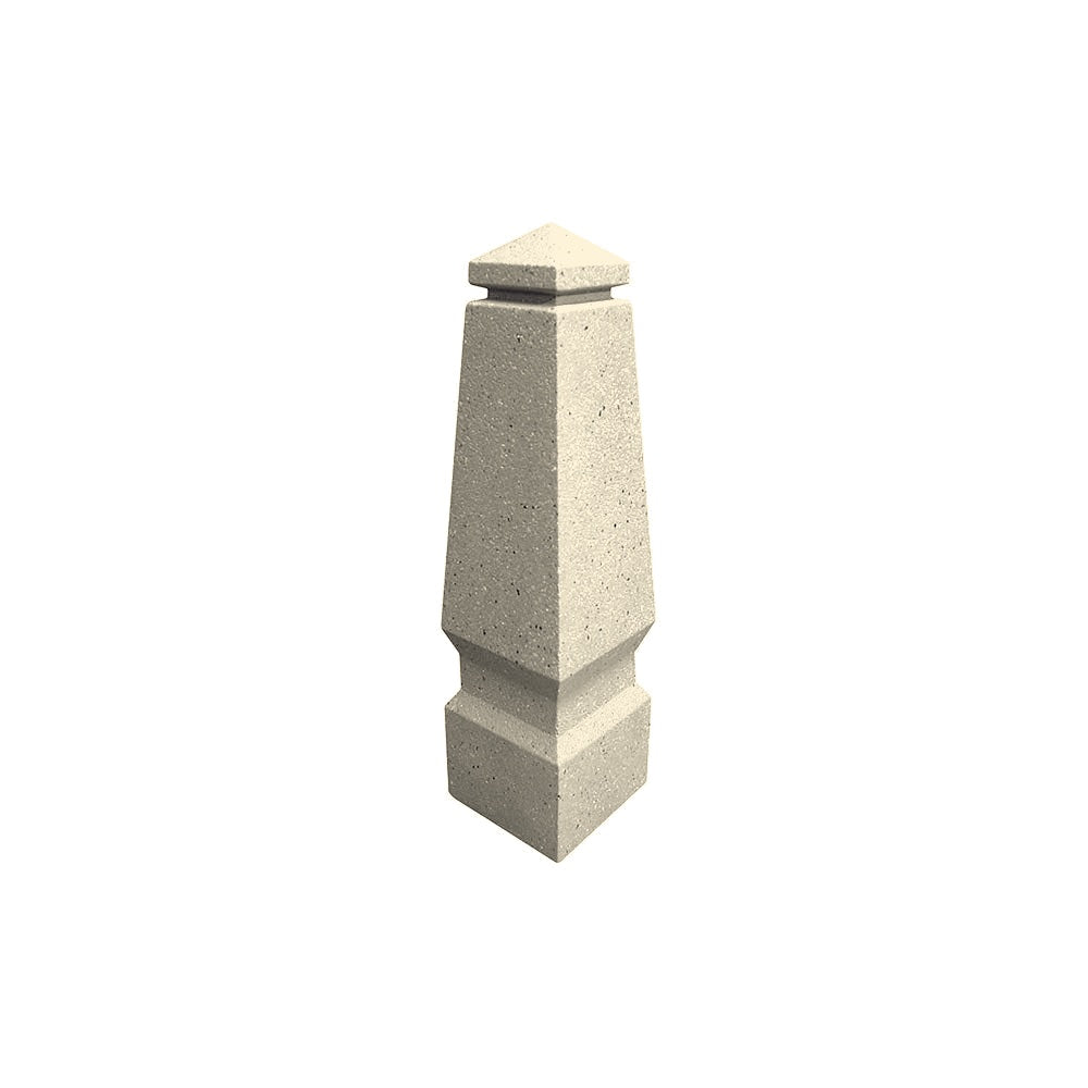 TF6038 Little Canada Concrete Bollard — Acid Wash — A20 White — digitally rendered color preview