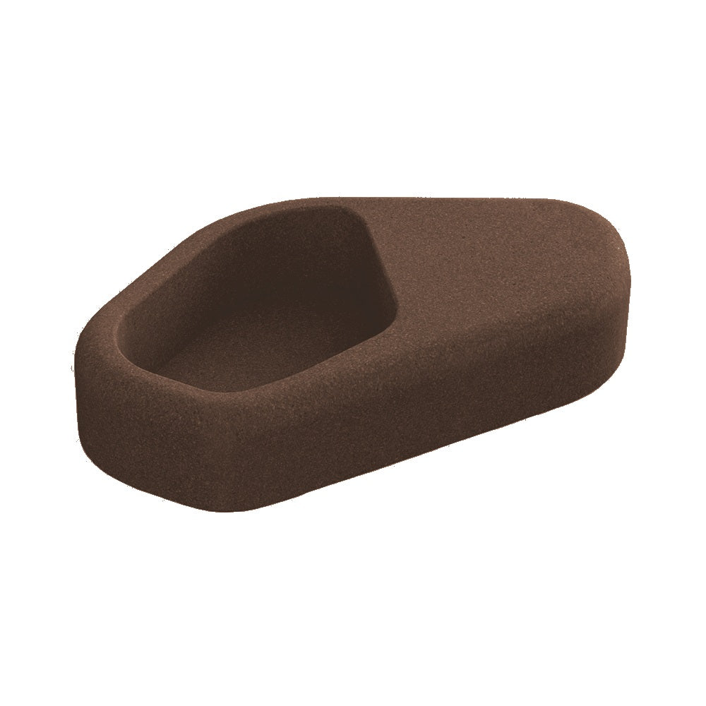 ZB.NU.03 Concrete Planter — Premium Ground & Polished — G25 Brown — digitally rendered color preview