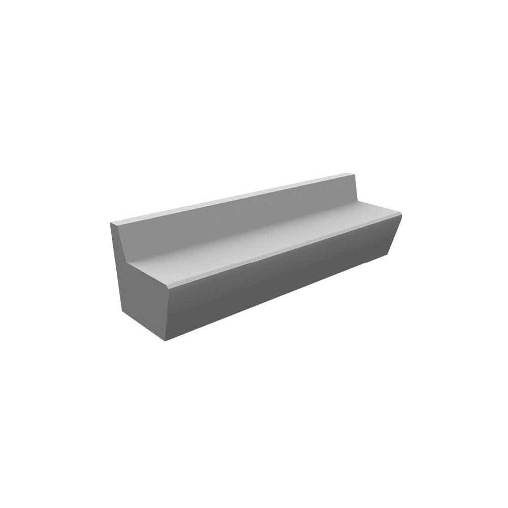 ZB.WL.33 Large Concrete Bench — Weatherstone — W31 Fog — digitally rendered color preview