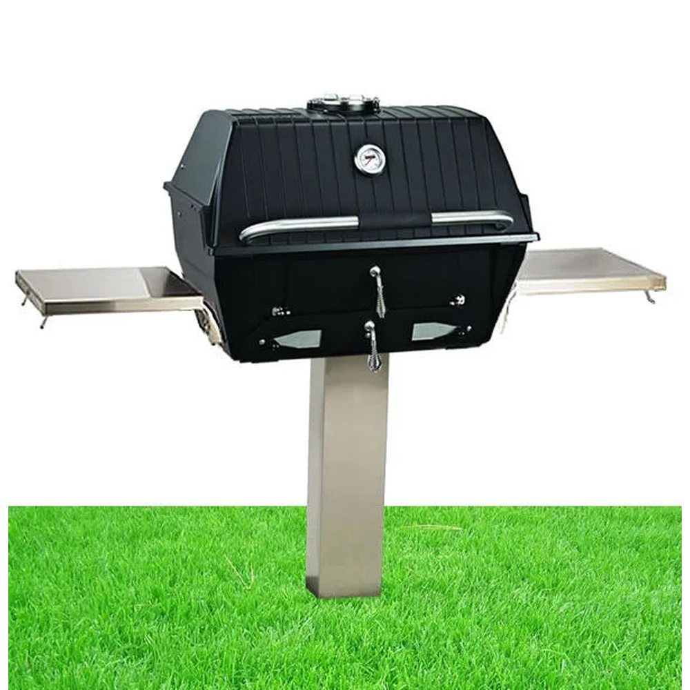 Broilmaster In Ground Post Mount Charcoal Grill C3-SS48G-SKSS2 | MPB fit frame 1000x1000