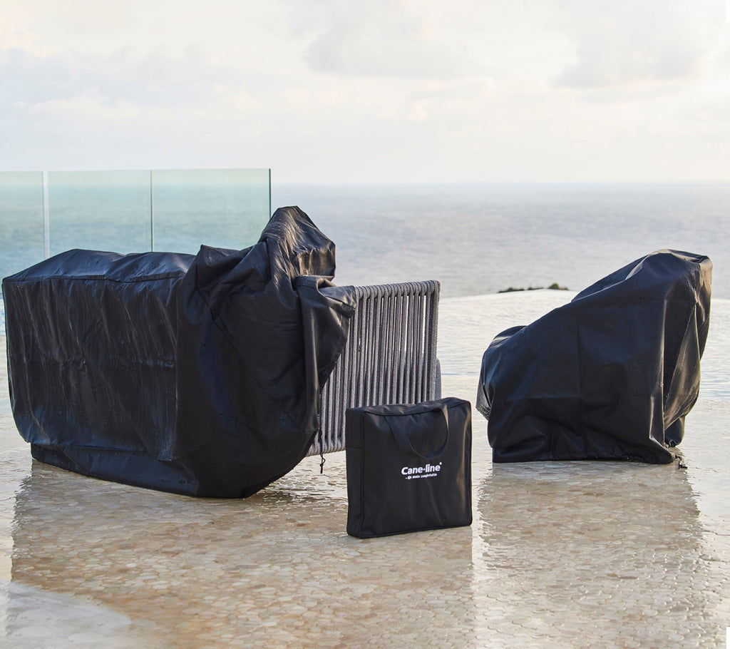 Cane-Line Design Patio Furniture Cover For 2-Seater Sofa 172x88x93 cm Black