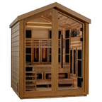 Golden Designs "Loviisa" 3 Person Barn Hybrid (PureTech™ Full Spectrum IR or Traditional Stove) Outdoor Sauna (GDI-8523-01) | MPB fit frame 1000x1000