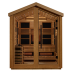 Golden Designs "Loviisa" 3 Person Barn Hybrid (PureTech™ Full Spectrum IR or Traditional Stove) Outdoor Sauna (GDI-8523-01) | MPB fit frame 1000x1000