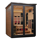 Golden Designs "Loviisa" 3 Person, 2 Tone Barn Hybrid (PureTech™ Full Spectrum IR or Traditional Stove) Outdoor Sauna (GDI-8523-03) | MPB fit frame 1000x1000