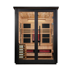 Golden Designs "Loviisa" 3 Person, Black Barn Hybrid (PureTech™ Full Spectrum IR or Traditional Stove) Outdoor Sauna (GDI-8523-04) | MPB fit frame 1000x1000