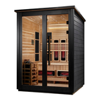 Golden Designs "Loviisa" 3 Person, Black Barn Hybrid (PureTech™ Full Spectrum IR or Traditional Stove) Outdoor Sauna (GDI-8523-04) | MPB fit frame 1000x1000