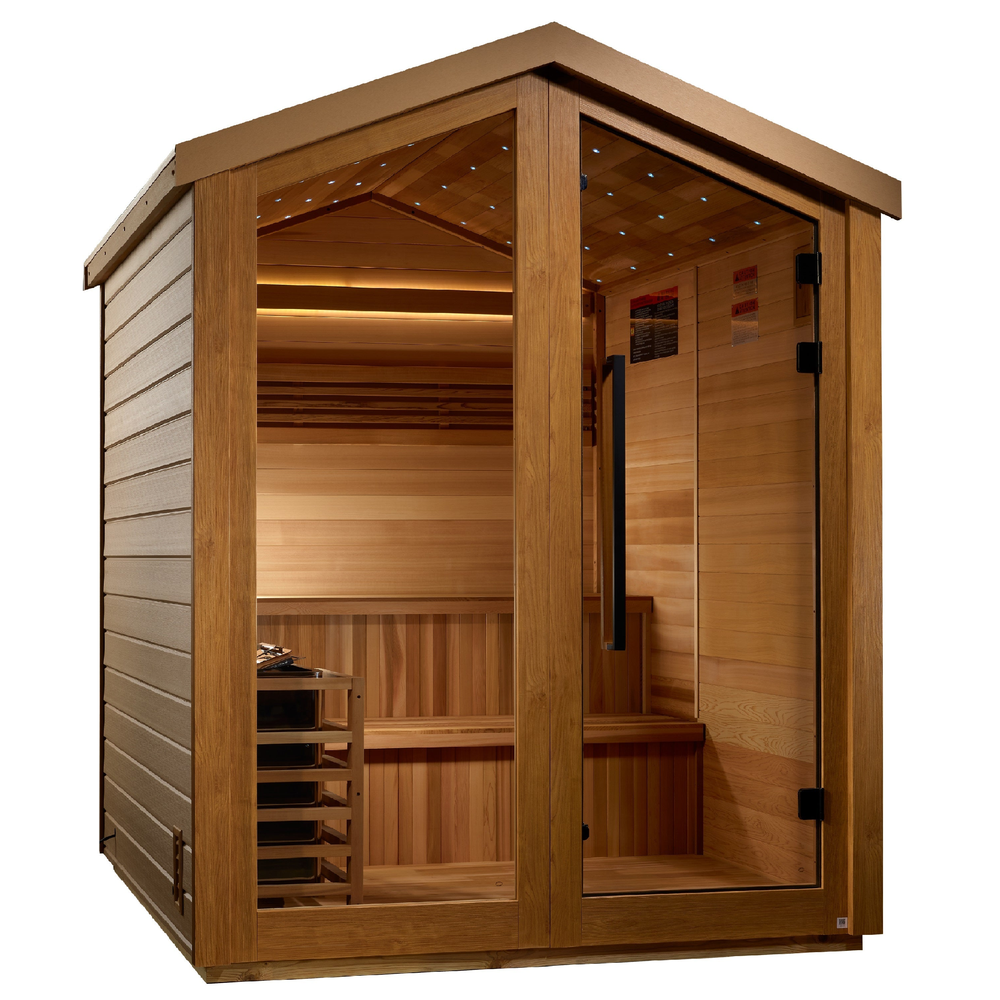 Golden Designs "Kaarina" 6 Person Barn Outdoor Traditional Sauna (GDI-8506-01) | MPB fit frame 1000x1000