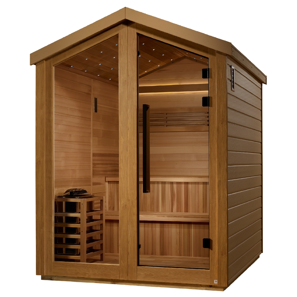 Golden Designs "Kaarina" 6 Person Barn Outdoor Traditional Sauna (GDI-8506-01) | MPB fit frame 1000x1000