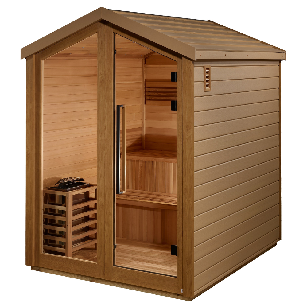 Golden Designs "Kaarina" 6 Person Barn Outdoor Traditional Sauna (GDI-8506-01) | MPB fit frame 1000x1000