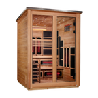 Golden Designs "Kaskinen" 6 Person, Pacific Cedar Barn Hybrid (PureTech™ Full Spectrum IR or Traditional Stove) Outdoor Sauna (GDI-8526-02) | MPB fit frame 1000x1000