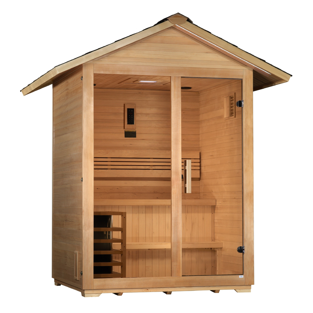 Golden Designs "Arlberg" 3 Person Traditional Outdoor Sauna (GDI-8103-01) | MPB fit frame 1000x1000