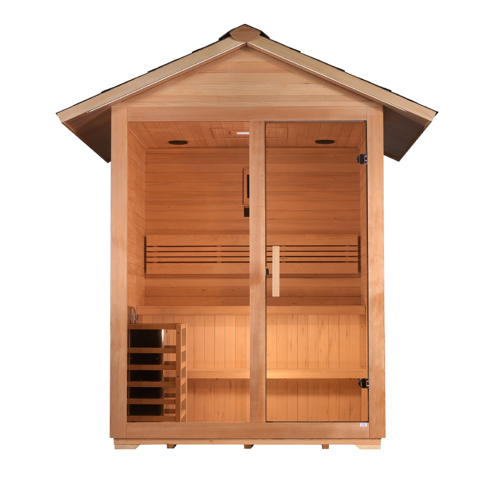 Golden Designs "Arlberg" 3 Person Traditional Outdoor Sauna (GDI-8103-01) | MPB fit frame 1000x1000