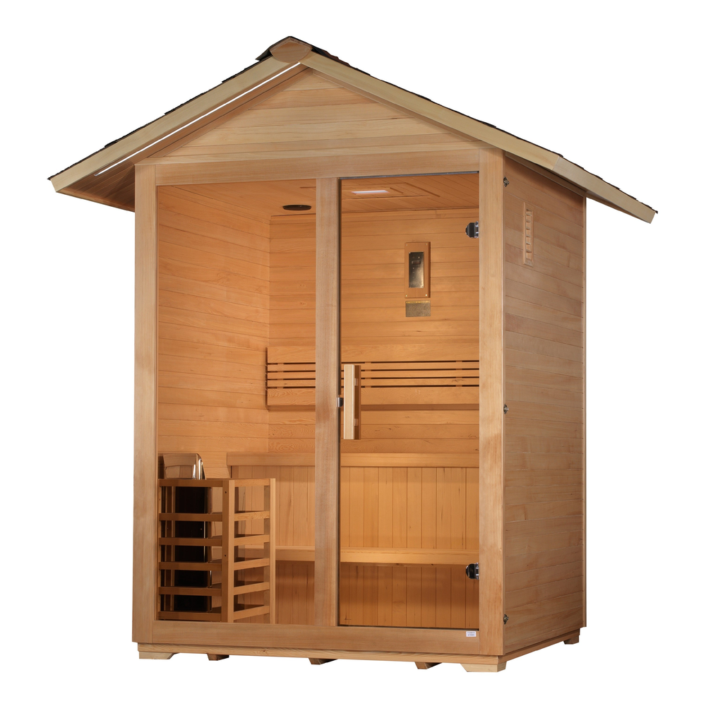 Golden Designs "Arlberg" 3 Person Traditional Outdoor Sauna (GDI-8103-01) | MPB fit frame 1000x1000