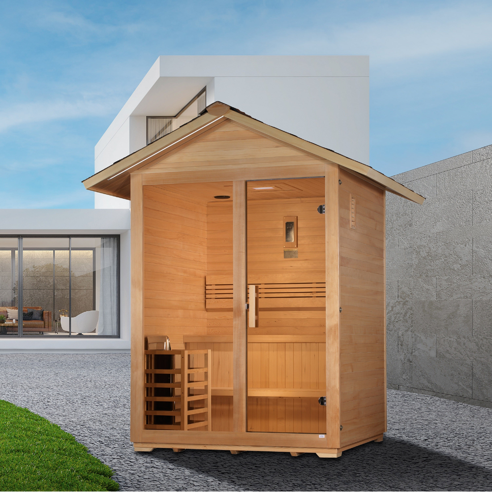 Golden Designs "Arlberg" 3 Person Traditional Outdoor Sauna (GDI-8103-01) | MPB fit frame 1000x1000