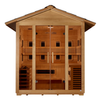 Golden Designs "Gargellen" 5 Person Hybrid (PureTech™ Full Spectrum IR or Traditional Stove) Outdoor Sauna (GDI-8125-01) | MPB fit frame 1000x1000
