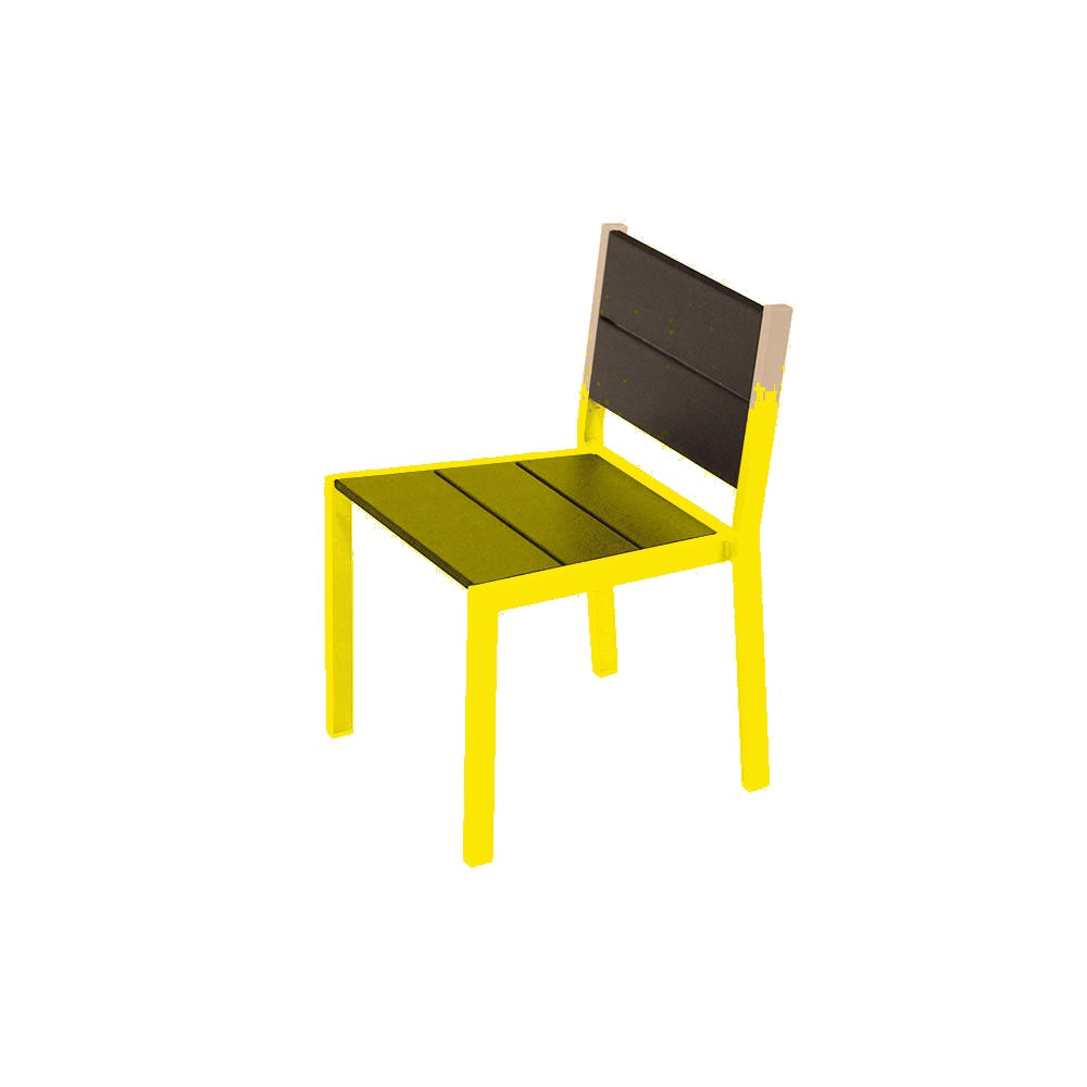 2308 Urban Dining Chair — Seat S44 Putty — Frame S1 Yellow — digitally rendered color preview