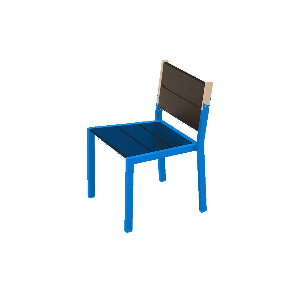 2308 Urban Dining Chair — Seat S44 Putty — Frame S7 Sky Blue — digitally rendered color preview