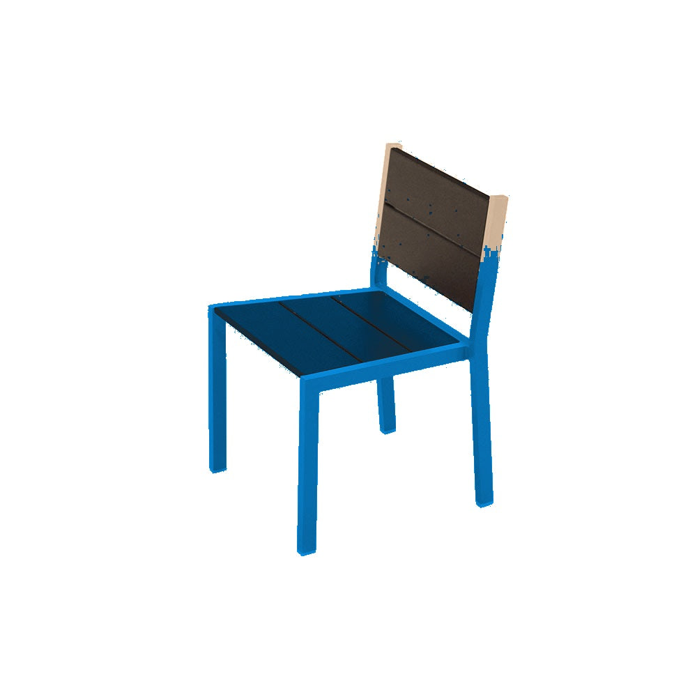 2308 Urban Dining Chair — Seat S44 Putty — Frame 0 Blue — digitally rendered color preview