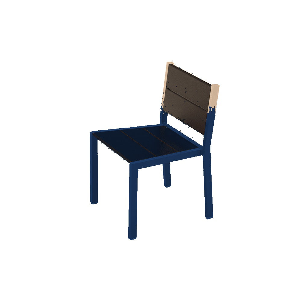 2308 Urban Dining Chair — Seat S44 Putty — Frame S48 Cobalt Blue — digitally rendered color preview