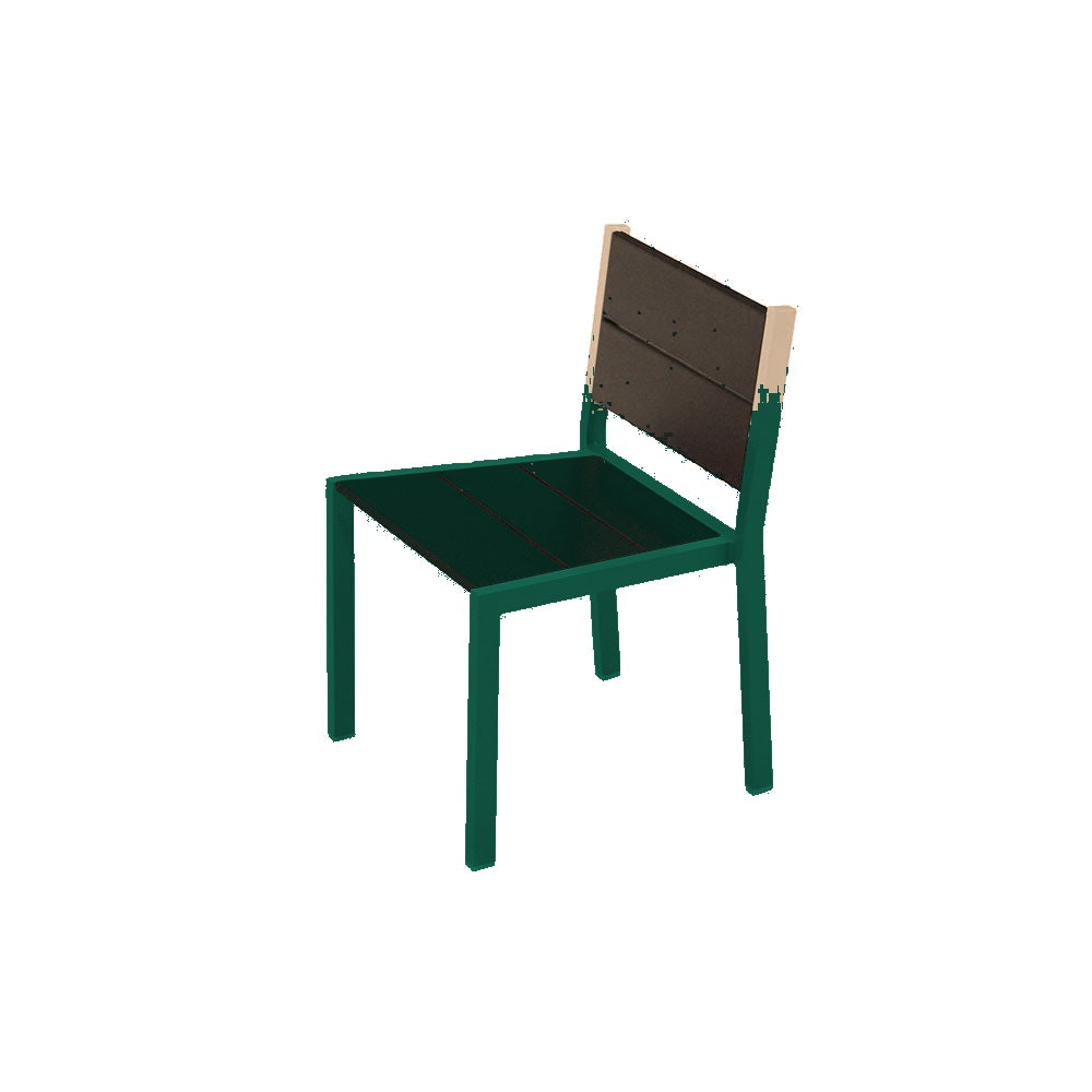 2308 Urban Dining Chair — Seat S44 Putty — Frame S29 Green — digitally rendered color preview
