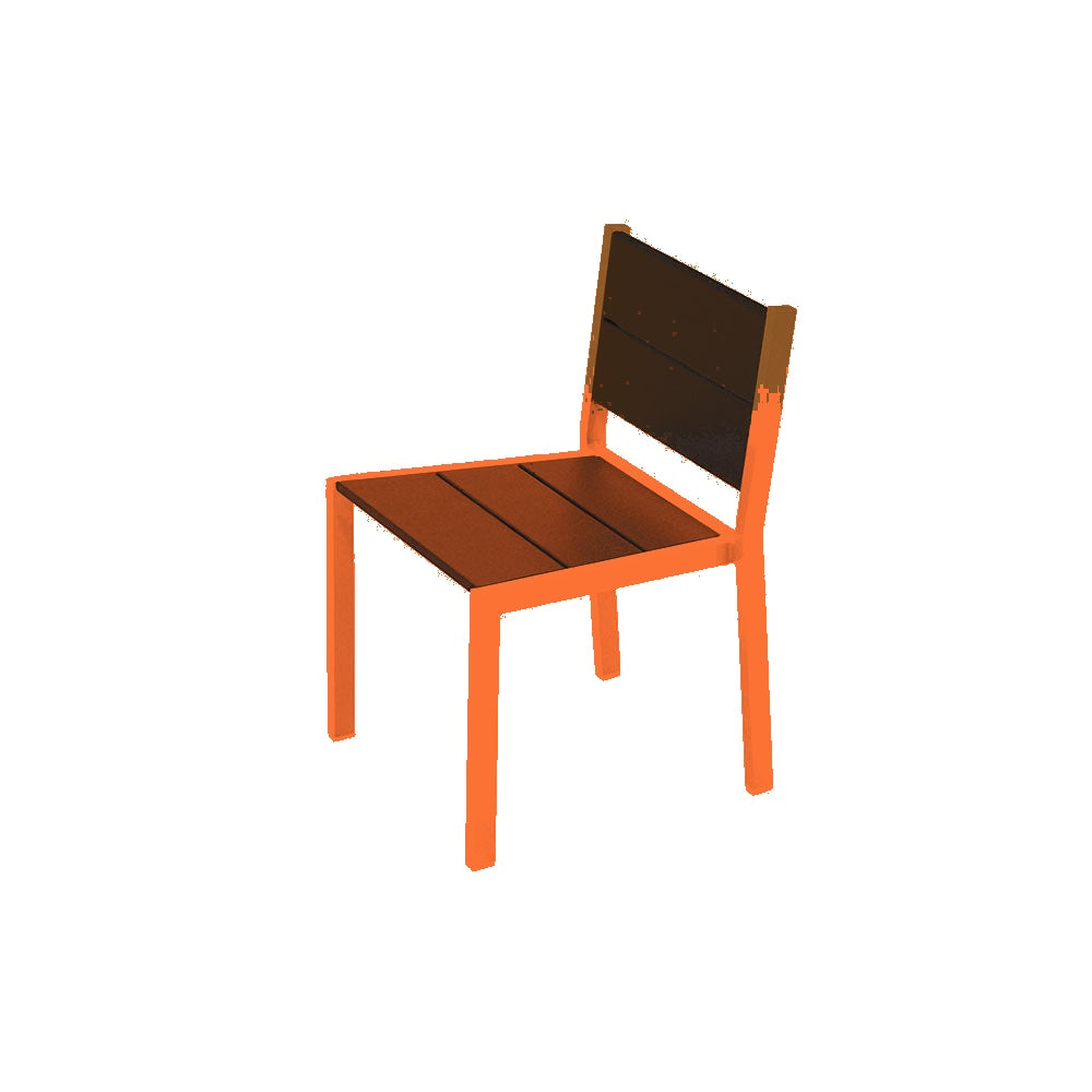 2308 Urban Dining Chair — Seat S14 Clay — Frame S3 Orange — digitally rendered color preview