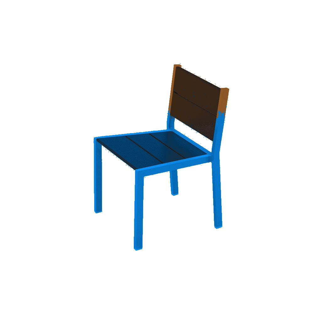 2308 Urban Dining Chair — Seat S14 Clay — Frame S7 Sky Blue — digitally rendered color preview