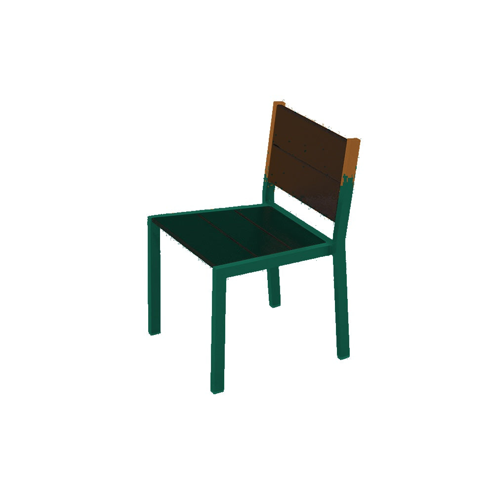 2308 Urban Dining Chair — Seat S14 Clay — Frame S29 Green — digitally rendered color preview