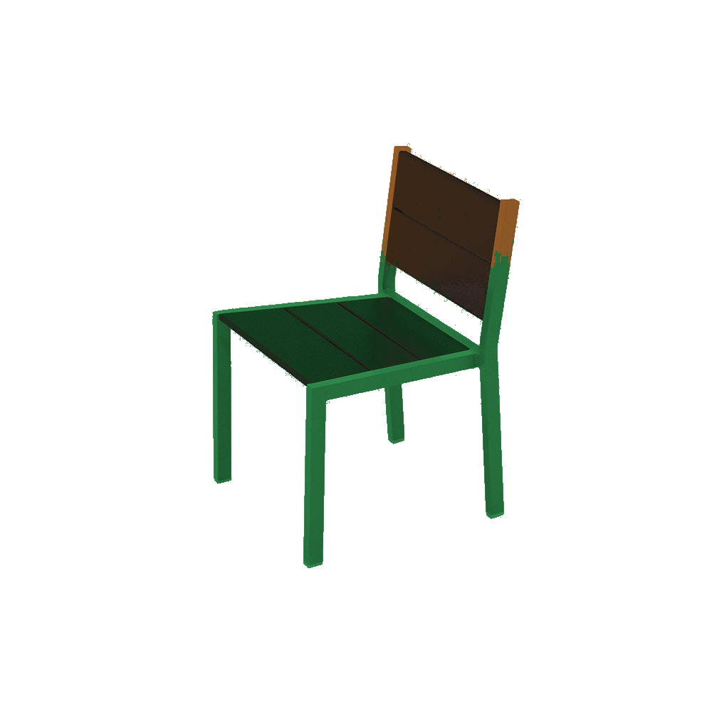 2308 Urban Dining Chair — Seat S14 Clay — Frame 69 Emerald — digitally rendered color preview