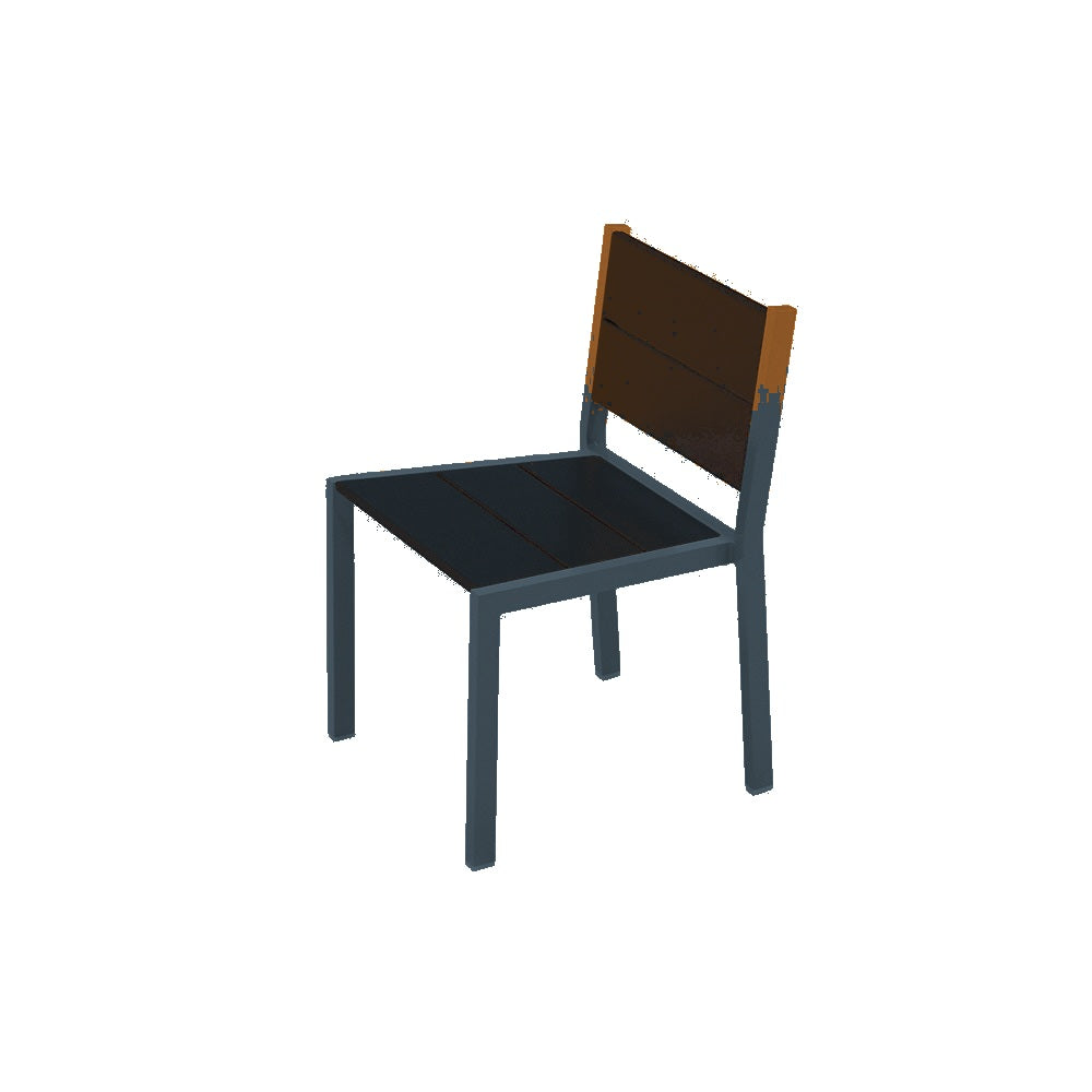 2308 Urban Dining Chair — Seat S14 Clay — Frame 126 Charcoal — digitally rendered color preview