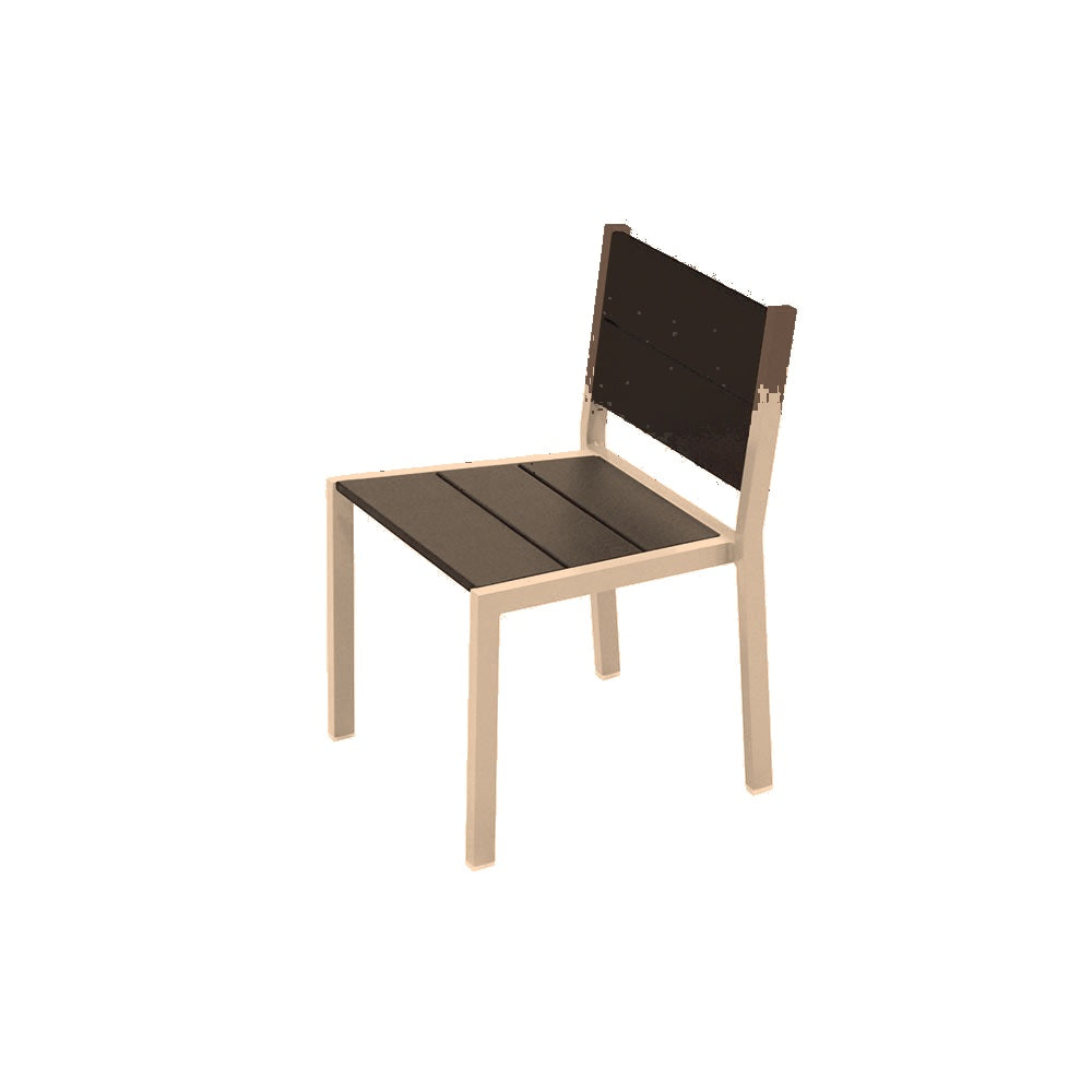 2308 Urban Dining Chair — Seat S45 Brown — Frame S44 Putty — digitally rendered color preview