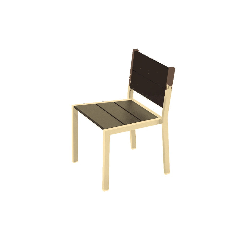 2308 Urban Dining Chair — Seat S45 Brown — Frame 7 Sand — digitally rendered color preview