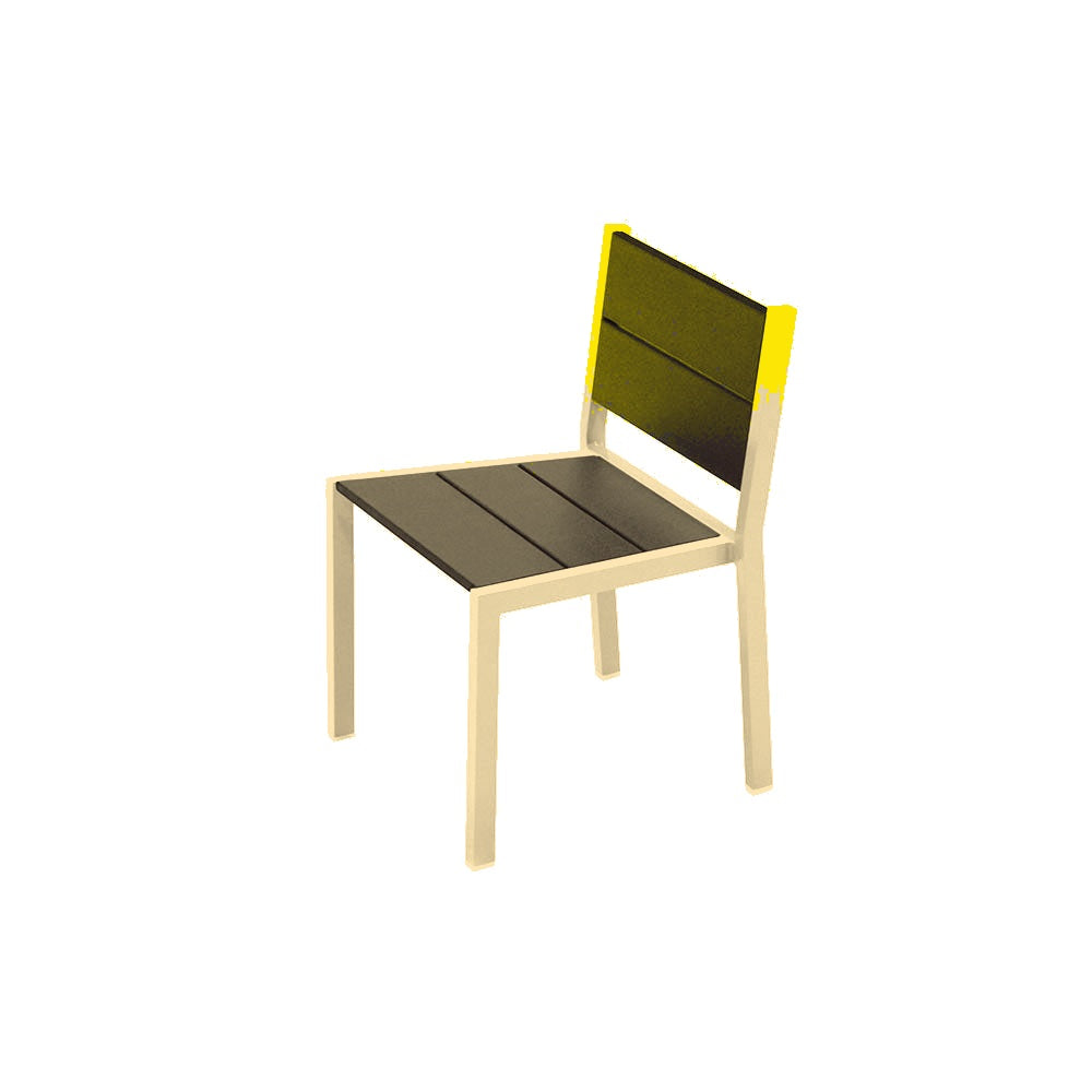 2308 Urban Dining Chair — Seat S1 Yellow — Frame 7 Sand — digitally rendered color preview