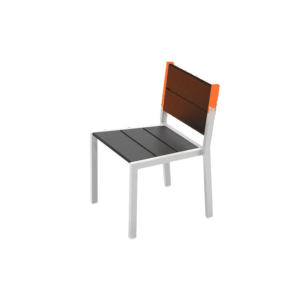 2308 Urban Dining Chair — Seat S3 Orange — Frame 72 Aluminum — digitally rendered color preview