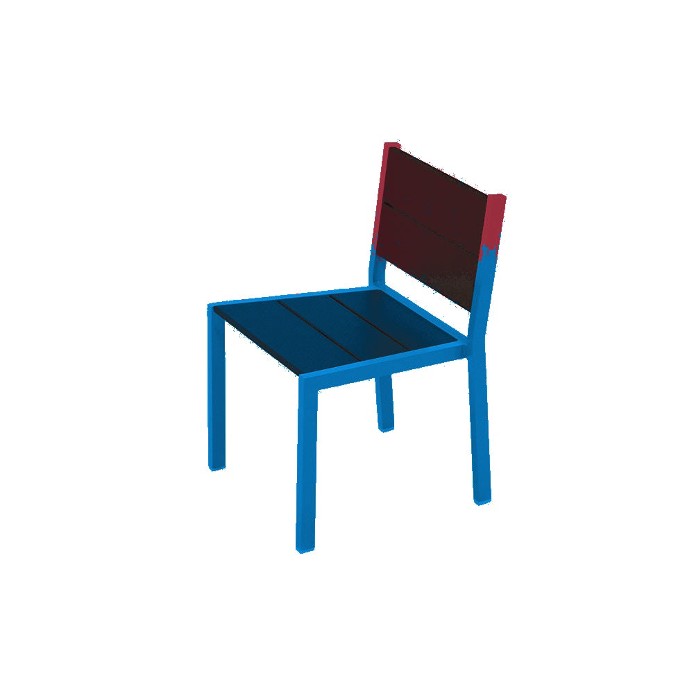 2308 Urban Dining Chair — Seat S43 Fireweed — Frame 0 Blue — digitally rendered color preview