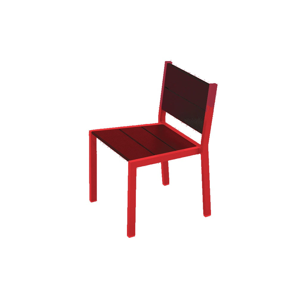 2308 Urban Dining Chair — Seat S43 Fireweed — Frame 2 Red — digitally rendered color preview