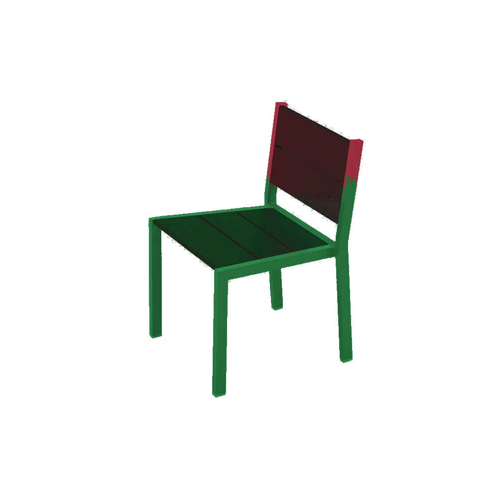 2308 Urban Dining Chair — Seat S43 Fireweed — Frame 69 Emerald — digitally rendered color preview