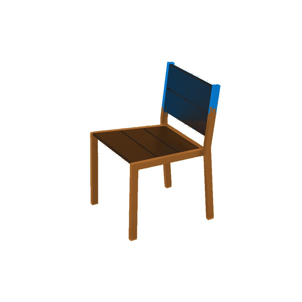 2308 Urban Dining Chair — Seat S7 Sky Blue — Frame S14 Clay — digitally rendered color preview