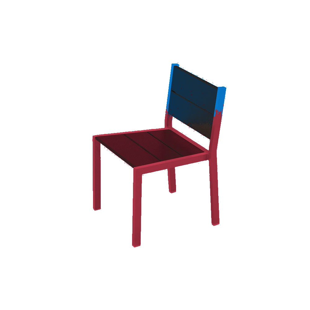 2308 Urban Dining Chair — Seat S7 Sky Blue — Frame S43 Fireweed — digitally rendered color preview