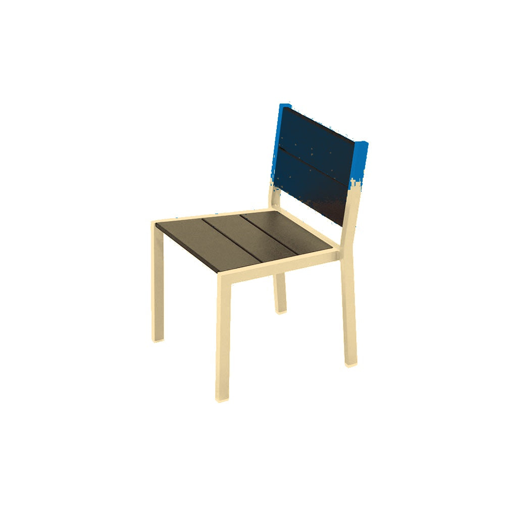 2308 Urban Dining Chair — Seat 0 Blue — Frame 7 Sand — digitally rendered color preview