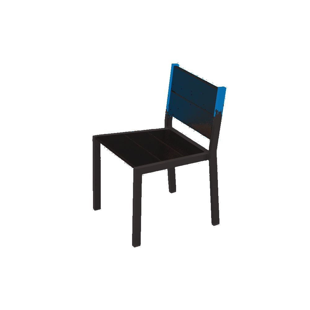 2308 Urban Dining Chair — Seat 0 Blue — Frame 8 Black — digitally rendered color preview