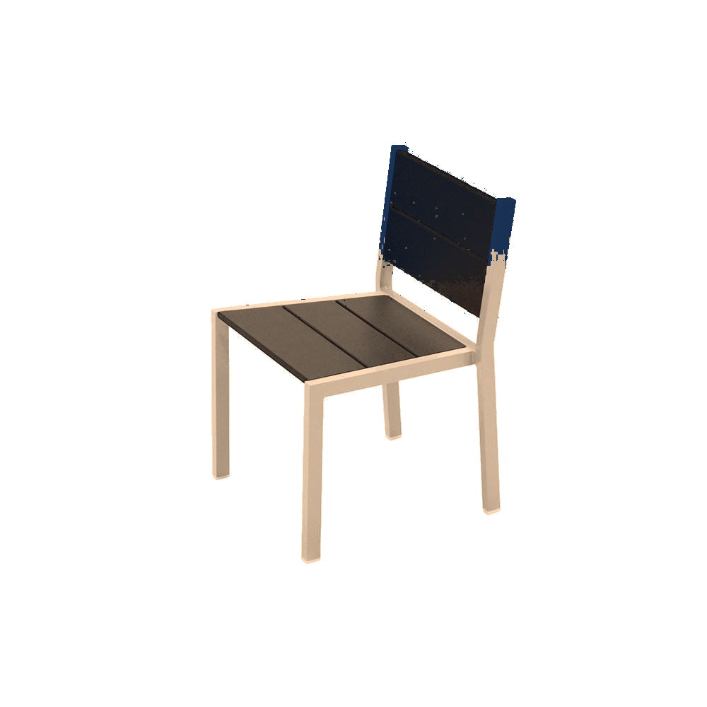 2308 Urban Dining Chair — Seat S48 Cobalt Blue — Frame S44 Putty — digitally rendered color preview