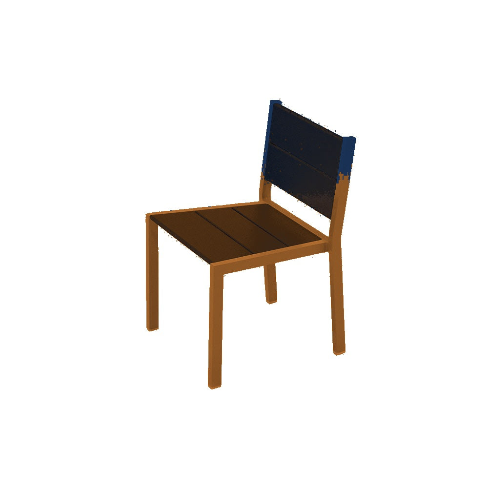 2308 Urban Dining Chair — Seat S48 Cobalt Blue — Frame S14 Clay — digitally rendered color preview