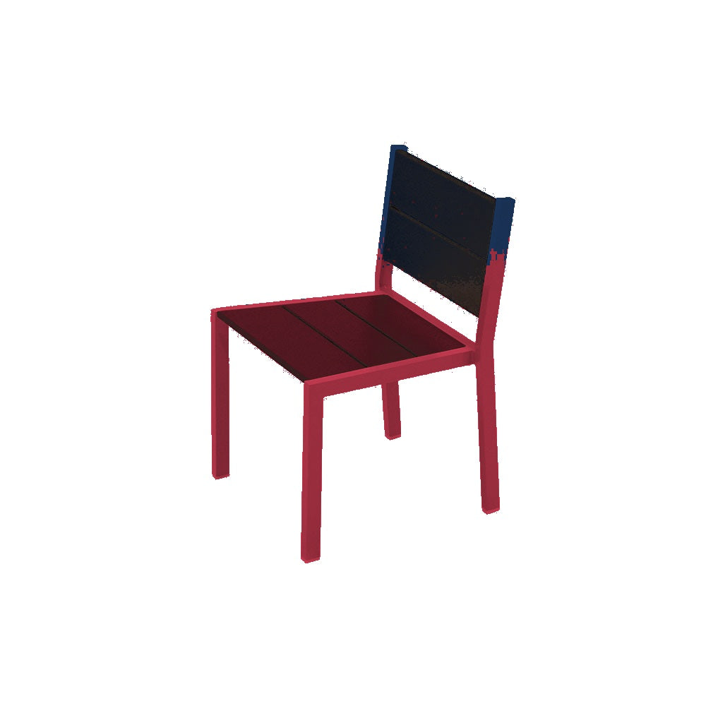 2308 Urban Dining Chair — Seat S48 Cobalt Blue — Frame S43 Fireweed — digitally rendered color preview