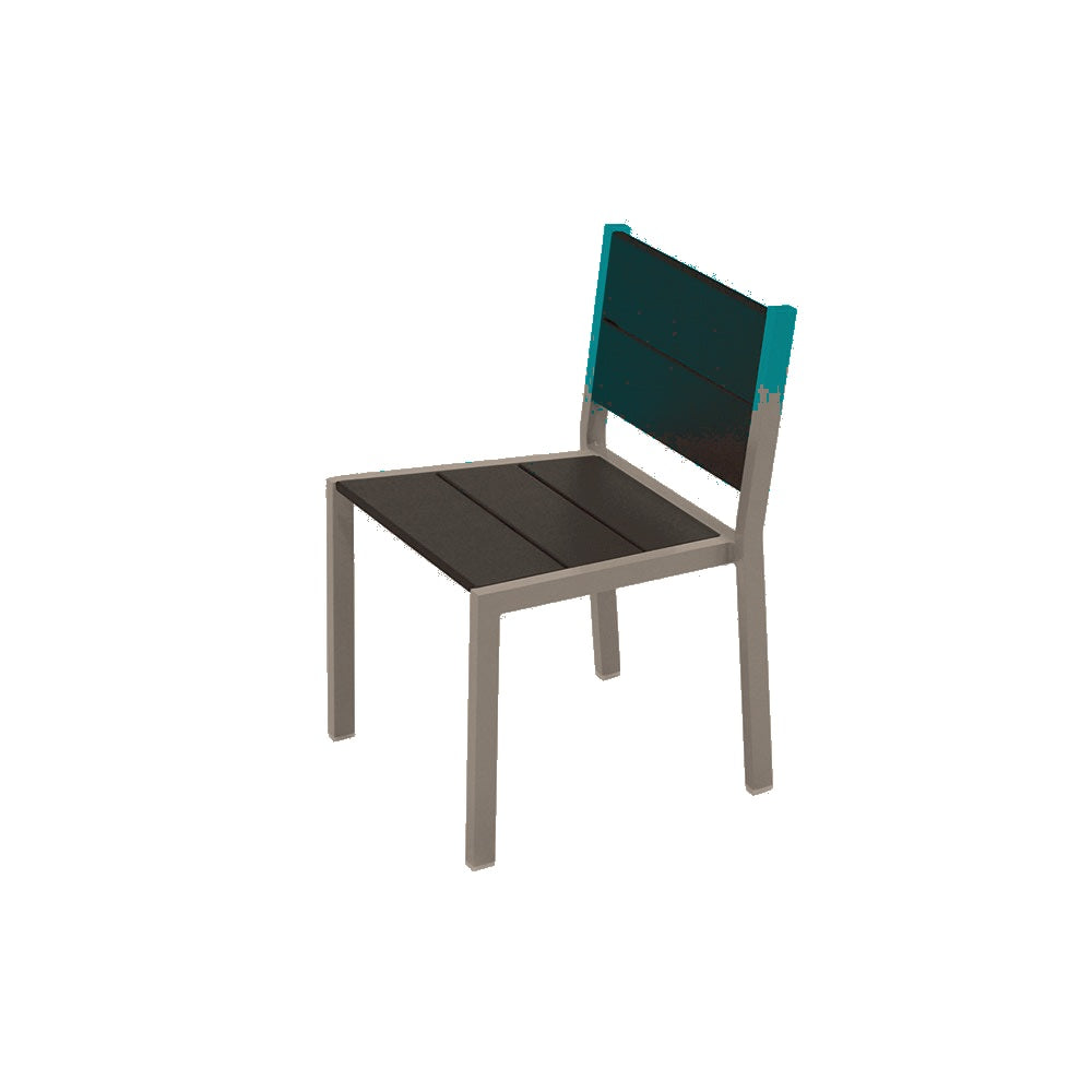 2308 Urban Dining Chair — Seat S8 Teal — Frame 84 Beige — digitally rendered color preview